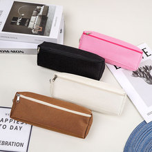 学院款笔袋小众耐6脏纯色笔袋大容量8文具装便捷牛津布批发小学生