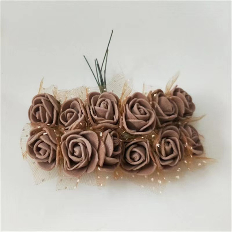 Suministro 2,5 cm PE flor caja de dulces con accesorios de hilo de espuma flor multicolor DIY Garland material flor Accesorios