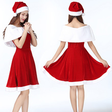 新款聖誕節日制服成人派對舞台演出服聖誕披風斗篷小紅帽公主角色