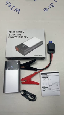Car on the line of fire Jump Starter Vehicle Rescue - english-version-qs001-10000-mah-smart-clip