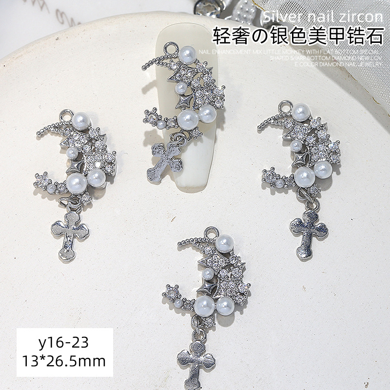 Joyería de circonio para decoración de uñas, lazo para decoración de uñas, aleación de diamantes, perla, joyería de diamantes, accesorios de decoración de libros rojos pequeños, venta al por mayor