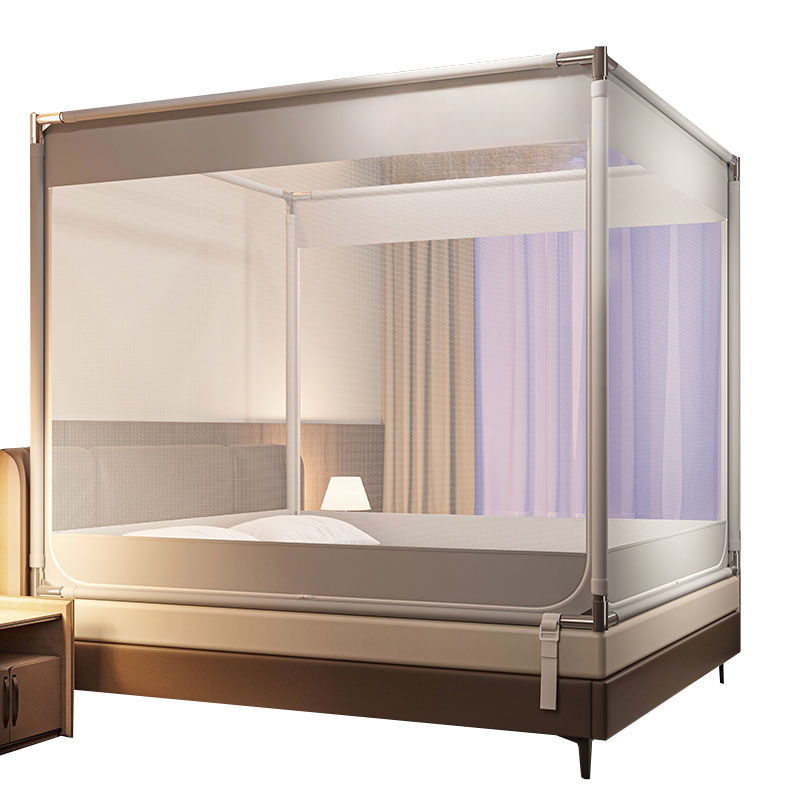 Class a Anti-Fall Mosquito Net for Bed 1.5m Bed 8 Home Bedroom Installation-Free Yurt Kidsren and Infants Anti-Fall Bed Full Bottom