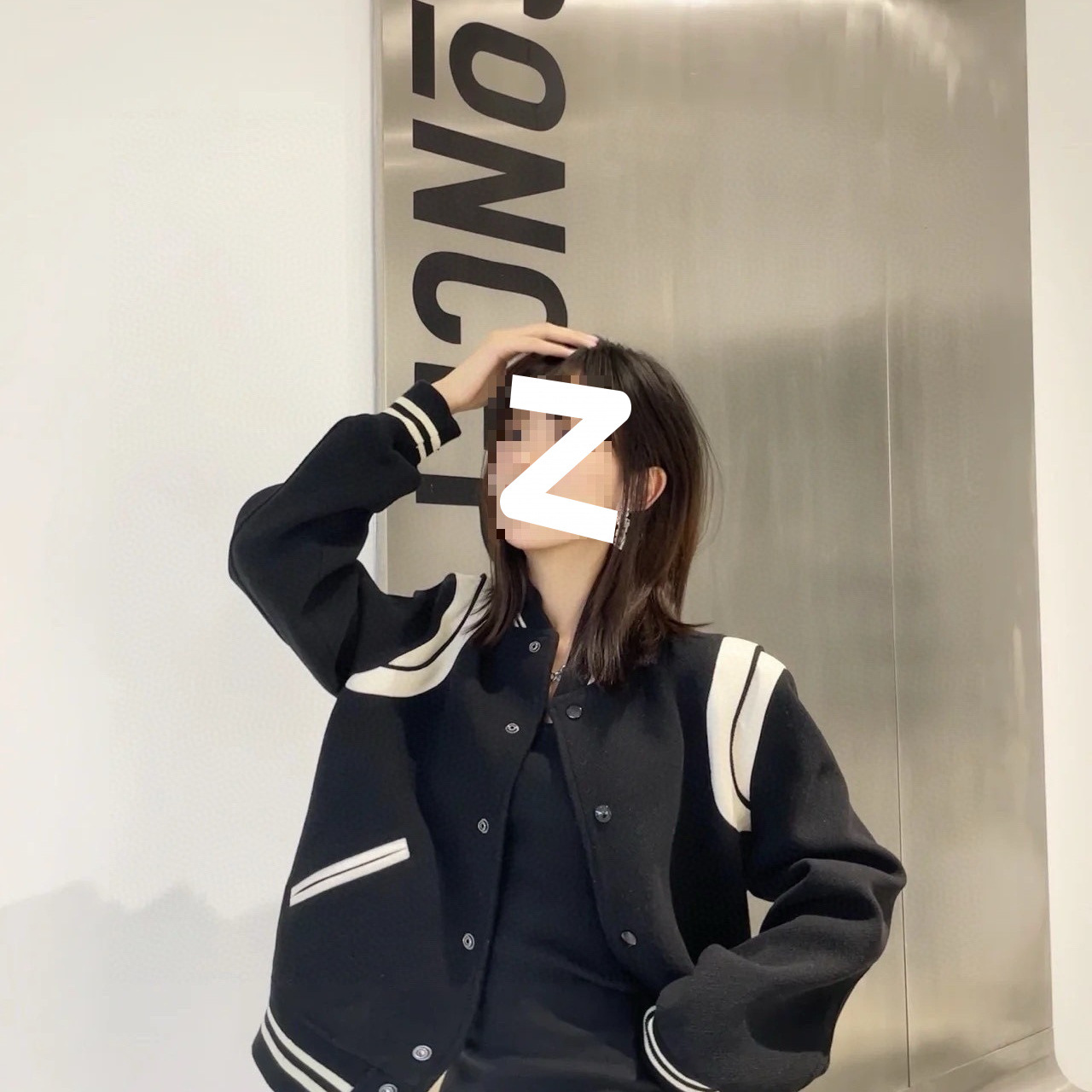 1.1正确版24秋冬pra拼皮SLP杨树林BLCG立领棒球服夹克外套男女款