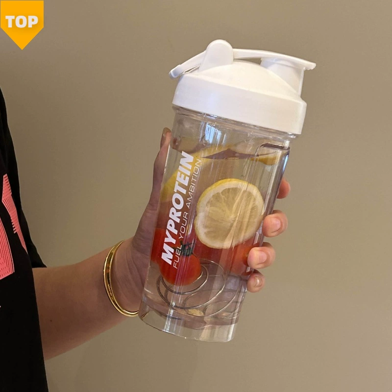 Шейкер для протеинового порошка, спортивный фитнес-милкшейк со шкалой, устойчивый к высоким температурам пластиковый летний стакан для воды