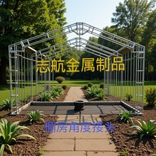 桁架篷房搭建角度接头人字顶桁架热镀锌斜坡顶配件桁架雨棚