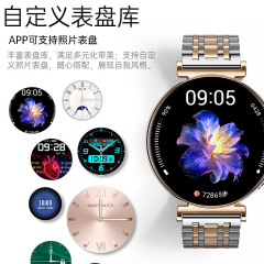 AI血中酸素モニタリング機能付き女性用スマートウォッチ 心拍数 睡眠 生理周期 防水 スポーツ Bluetooth通話対応 スマートブレスレット