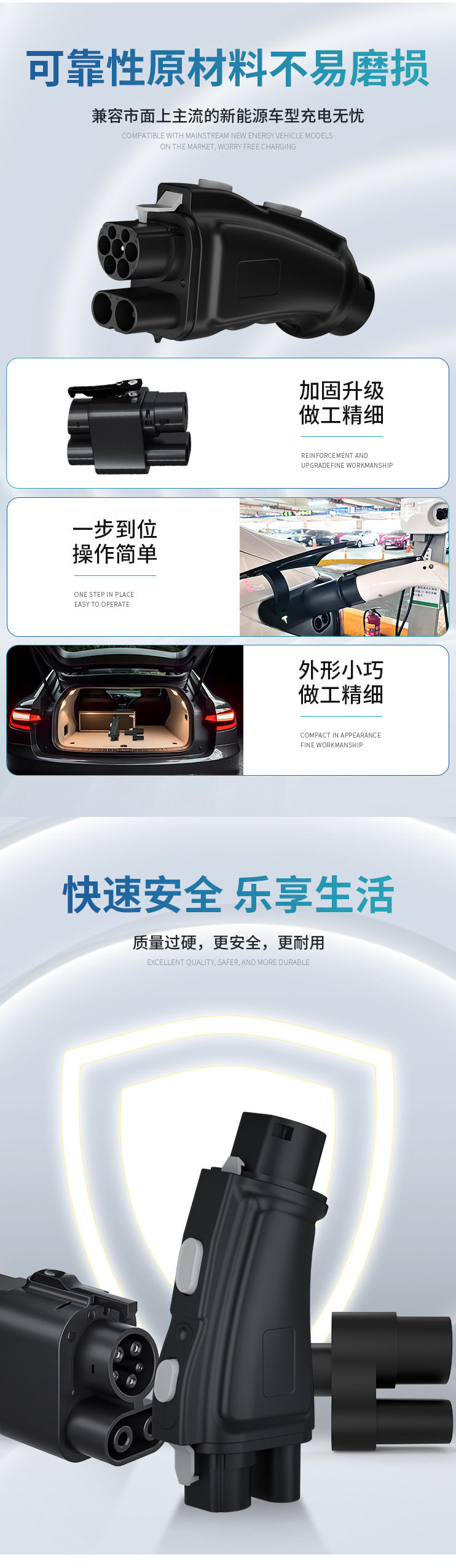 New Energy European Standard DC CCS2 Converter Tesla CCS1 National Standard Charging Adapter Electric Vehicle Fast Charging