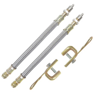 Car, Truck, Bus, Balance Bike Tire Valve Inflation Extension, Extended Braided Metal Extension Tube, American-Style Valve