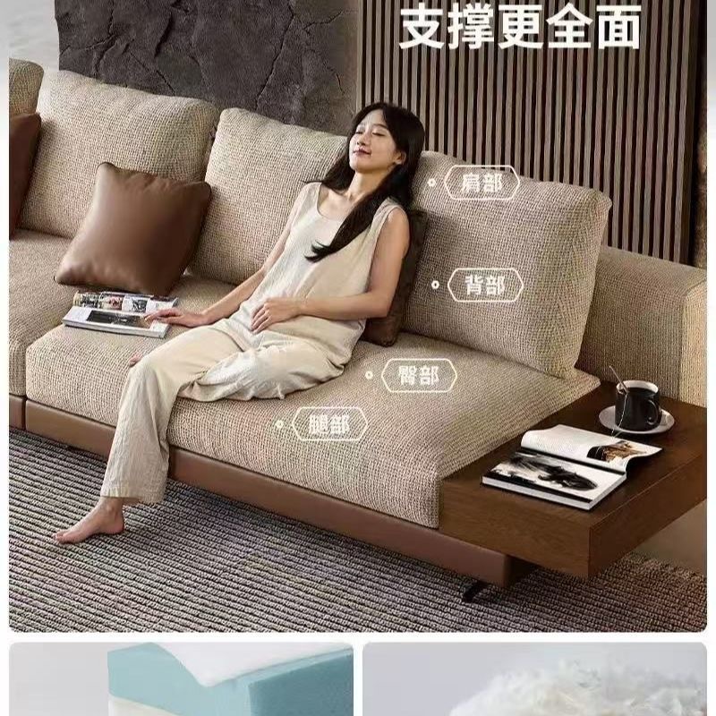 佛山沙发意式极简高密度布艺沙发极简客厅小户型直排棉麻布沙发|undefined