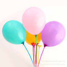 40cm透明乳胶气球托杆加厚加粗彩色拖杆气球支杆气球杆托气球杆子