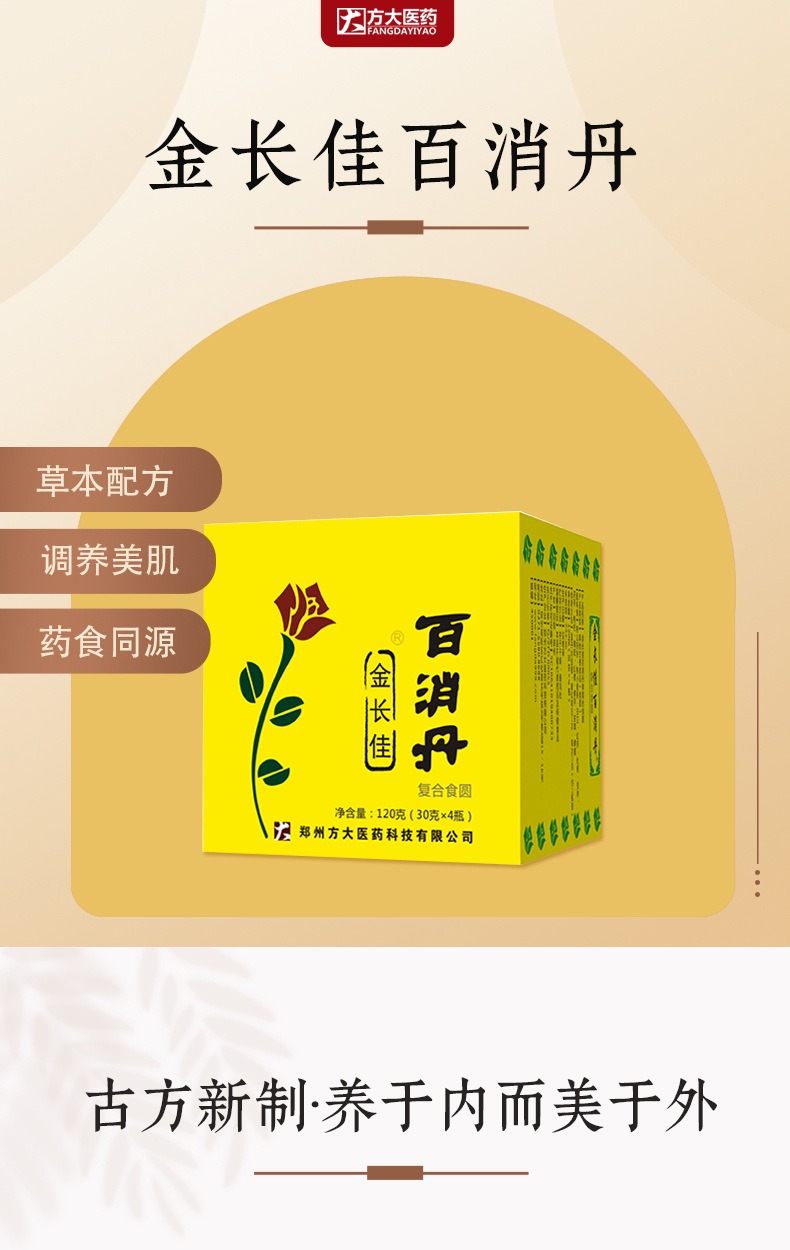 Baixiao Dan Herbal Wellness Pills 120g Traditional TCM Pill Formula with Polygonatum and Testudinis Carapax overview
