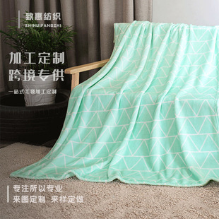 Factory spot cross-border foreign trade polyester printed flannel blanket Faleel blanket nap blanket demand