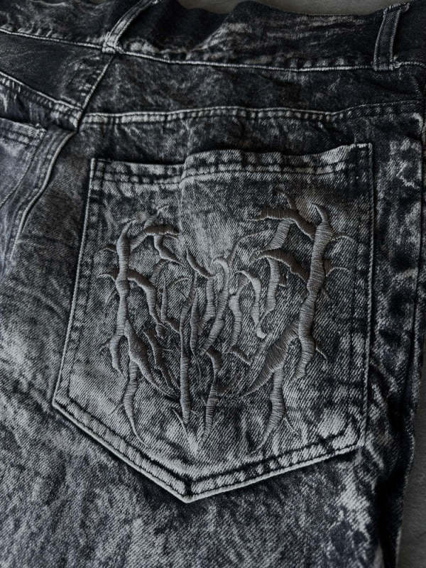 European and American cross-border AliExpress high street American hip-hop streetwear Harajuku gothic loose jeans for men and women European and American cross-border AliExpress high street American hip-hop streetwear Harajuku gothic loose jeans for men and women