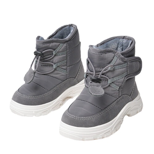 Winter boys 'velcro and velvet snow boots, casual high-tube platform shoes, warm cotton shoes, small and medium-sized children's boots