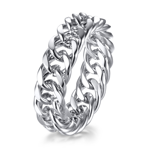 Stainless steel chain ring steel color gold ladies fashion trend personality titanium steel jewelry wholesale RC-476