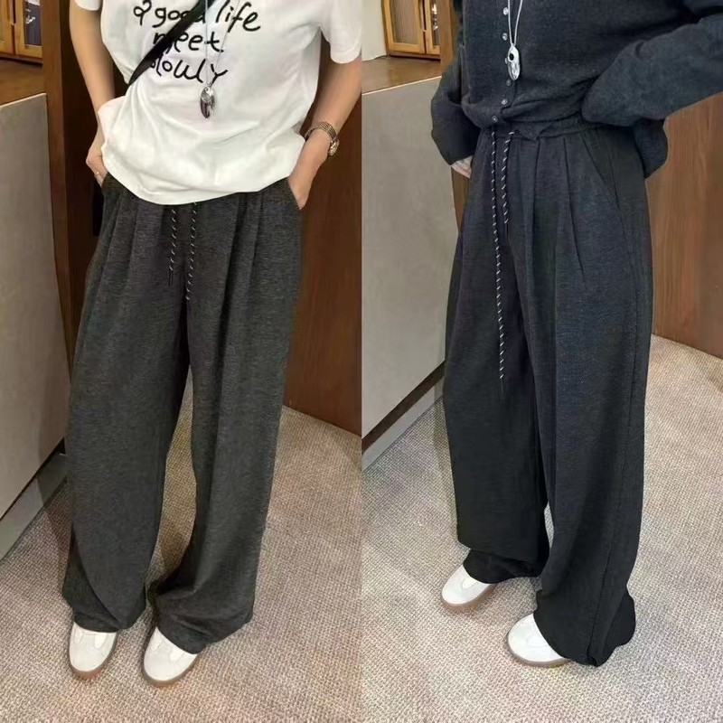 可补P9300松紧腰抽绳羊绒休闲裤长100-仅供货经销商不退换|undefined
