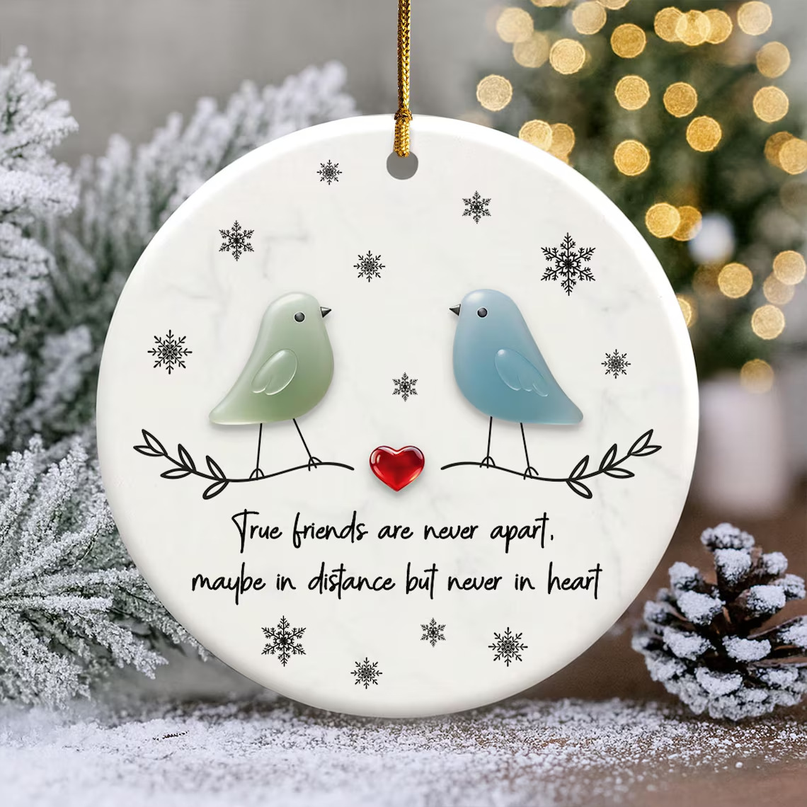 Nuevos productos transfronterizos de fondo blanco plano amistad de Navidad acrílico decoración de automóviles colgante amor Santa colgante