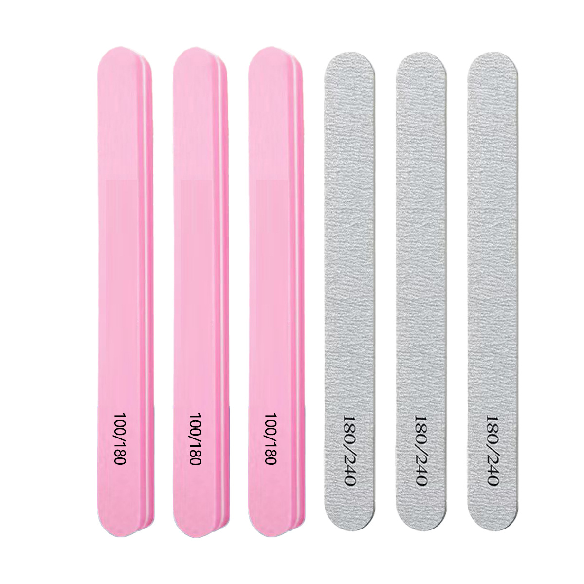 Lima recta de esponja rosa x3 Lima de madera de arena gris x3