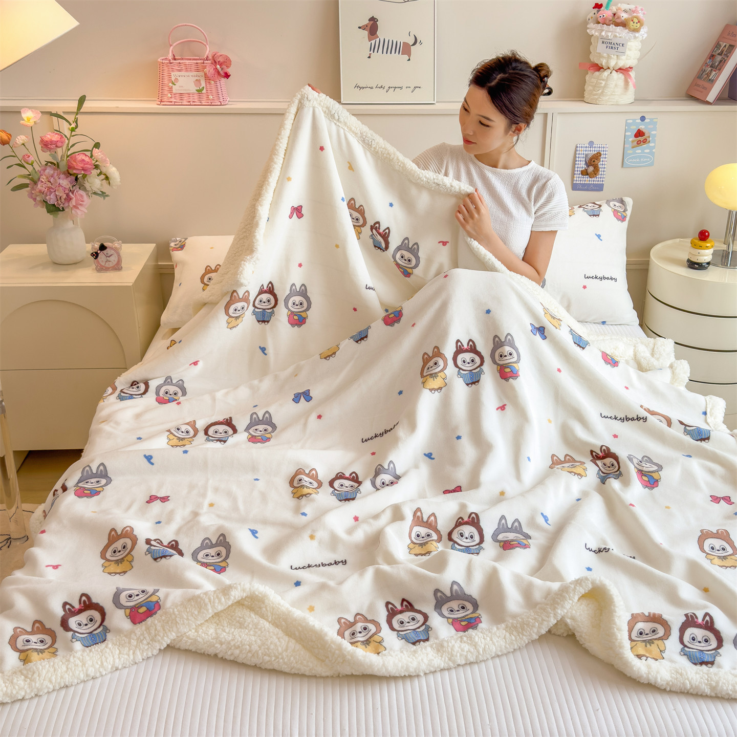 Cordero de leche, manta de cachemire, oficina, siesta, manta de aire acondicionado, mantas de coral, mantas de sofá, mantas de cama