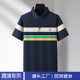 Cross-border Runenboro 2025 Summer New Style Men's POLO Shirt Fashion Embroidered Cotton Striped Short Sleeve Top