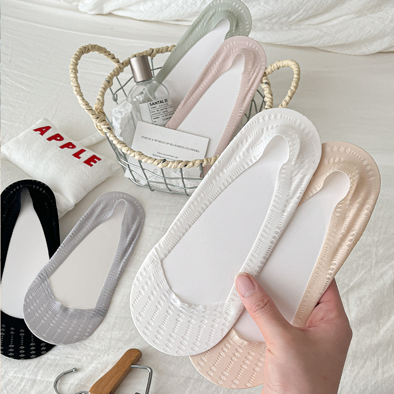 Boat Socks Women's Shallow Mouth Summer Thin Ice Silk Mesh Hollow Invisible Socks Silicone Non-slip Heel-resistant Cotton Single Shoes and Socks Boat Socks Women's Shallow Mouth Summer Thin Ice Silk Mesh Hollow Invisible Socks Silicone Non-slip Heel-resistant Cotton Single Shoes and Socks