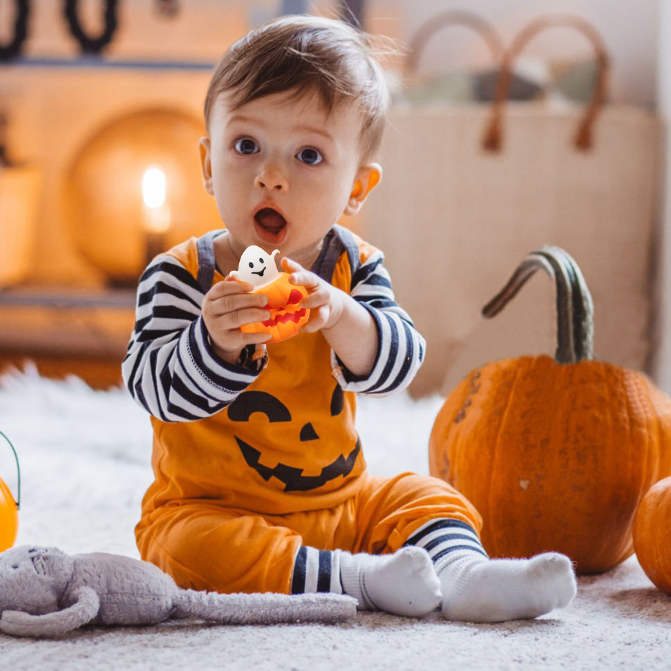 Regalos de Halloween transfronterizos fantasmas calabazas TPR extruir calabazas fantasmas Halloween ventilación de presión reducción juguetes de seducción