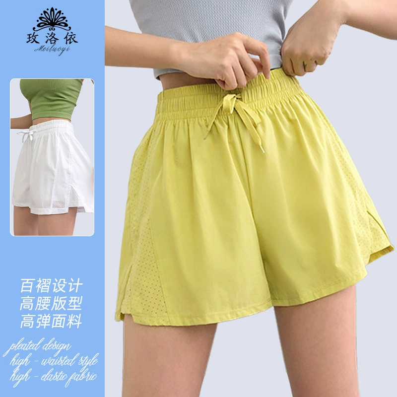 Карманные спортивные шорты с защитой от воздействия, женские шорты для бега и фитнеса, свободные теннисные быстросохнущие дышащие шорты, летние повседневные шорты