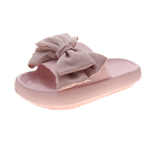  new thick-soled sandals for women summer outer wear bow non-slip indoor cute sponge cake beach one word