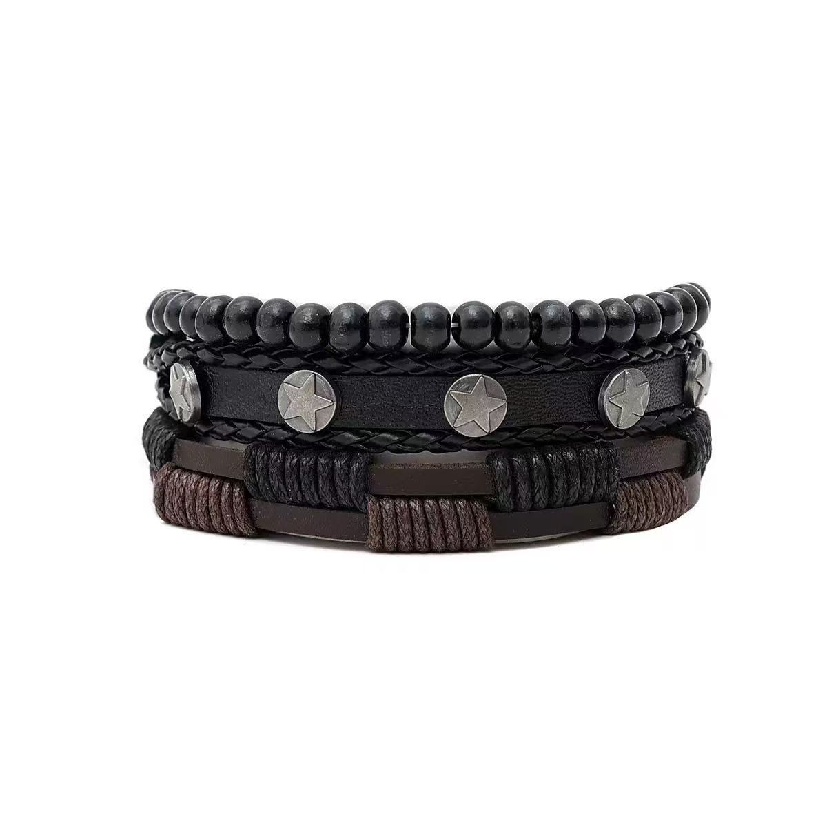 Härearmband Aus Mattierte Steeperlen Handgeflochten_voghion.com