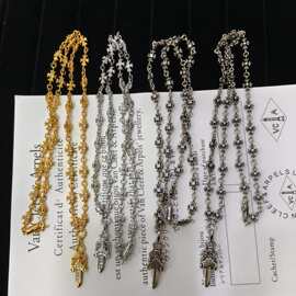 克罗伈满钻宝剑十字架项链高版S925纯银男女个性小众高级复古跨境