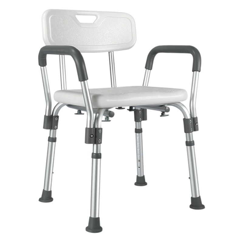 Silla de baño de ancianos esencial familiar transfronteriza con reposabrazos y respaldo taburete de baño para mujeres embarazadas taburete de baño Silla de ducha especial