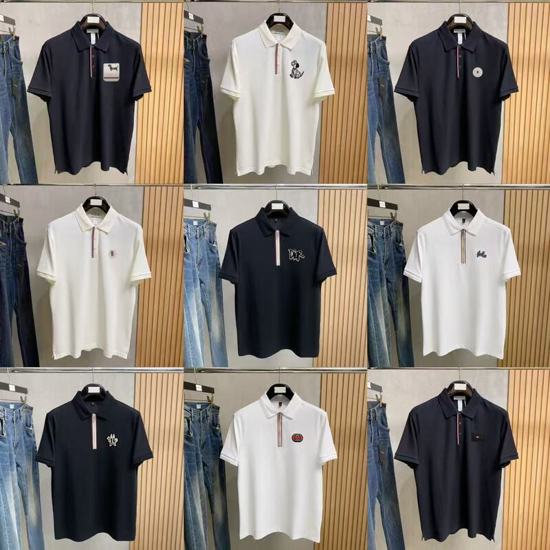 Light Luxury Style High-End Craftsmanship Embroidered Polo Men's 26S Summer Breathable Anti-Wrinkle Business Casual Versatile Short-Sleeved T-Shirt Light Luxury Style High-End Craftsmanship Embroidered Polo Men's 26S Summer Breathable Anti-Wrinkle Business Casual Versatile Short-Sleeved T-Shirt