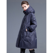 2025新款羽绒服中长款高级感秋冬高端轻奢连帽加厚保暖羽绒外套女