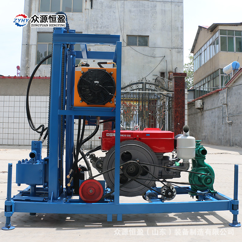 民用农村打水井柴油全套家用液压钻井设备 柴油小型打井机钻井机