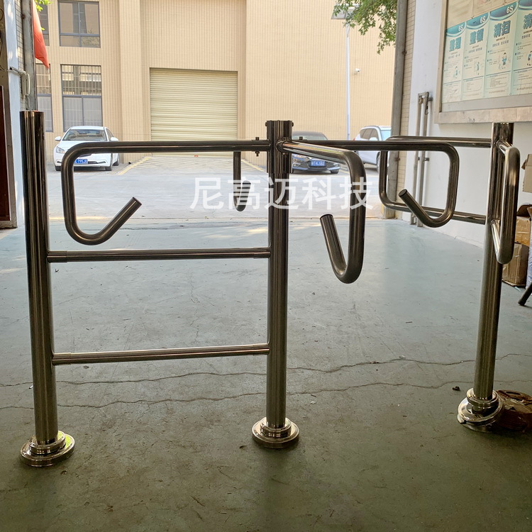 免通电单向闸机 简易旋转式机械人行通道闸 工厂食堂只进不出挡杆