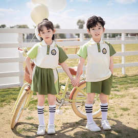 儿童合唱演出服中小学生夏季套装幼儿园毕业照园服男女童校园班服