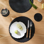 跨境PP桌垫杯垫隔热垫餐垫沥水垫餐桌隔热垫高级感田园风防烫桌垫