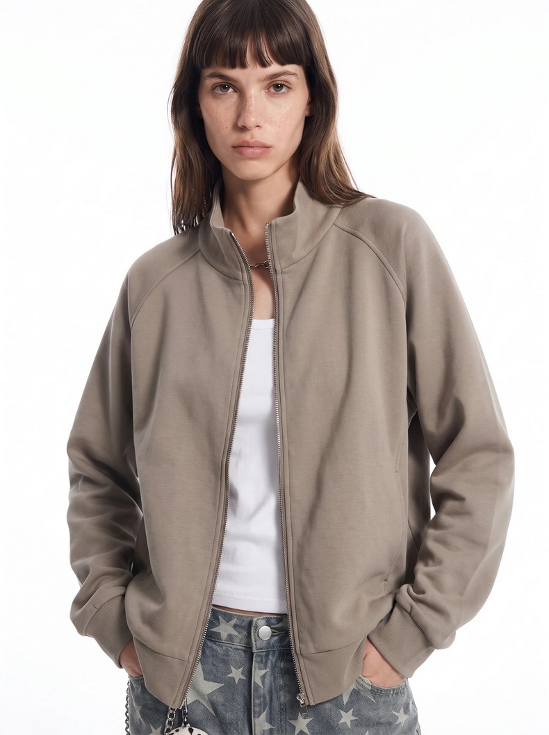Inflation 320g Zip-Up Stand Collar Sweatshirt