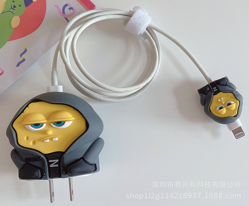 Aplicable Apple 18W / 20W cargador de cabeza de cubierta cargador de cubierta de cable de datos cubierta de 4 piezas al por mayor