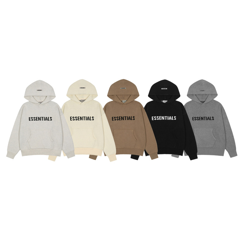 Fear of God Fog Multi-Thread Essentials Letter Hooded Knitwear High Street Loose Knitwear for Men and Women