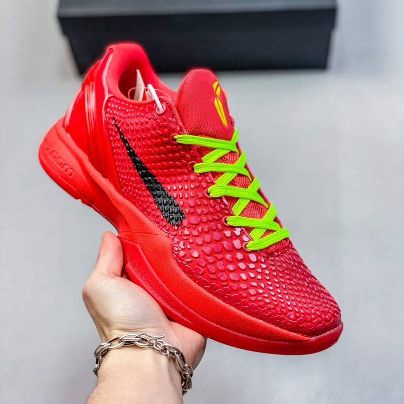 Pure Original Kobe Bryant 6Th Generation Green Hornet Carbon Plate Zoom Air Cushion Training Practical Sneakers for Men and Women Non-Slip Wear-Resistant Sports Shoes