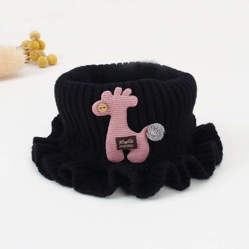 Bufandas de cuello para niños otoño y invierno caliente suave a prueba de viento tejido protector de cuello para niños y niñas, cuello de lana de ciervo frío