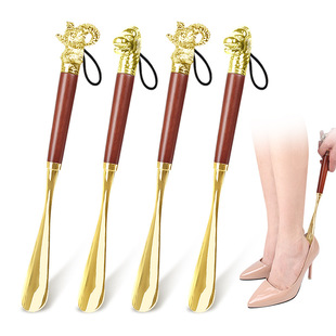 Metal Shoehorn Zodiac Metal Zinc Alloy 32cm Long Shoe Puller Can Be Hung for Lazy People to Wear Shoes Without Bending over Shoe Lifter