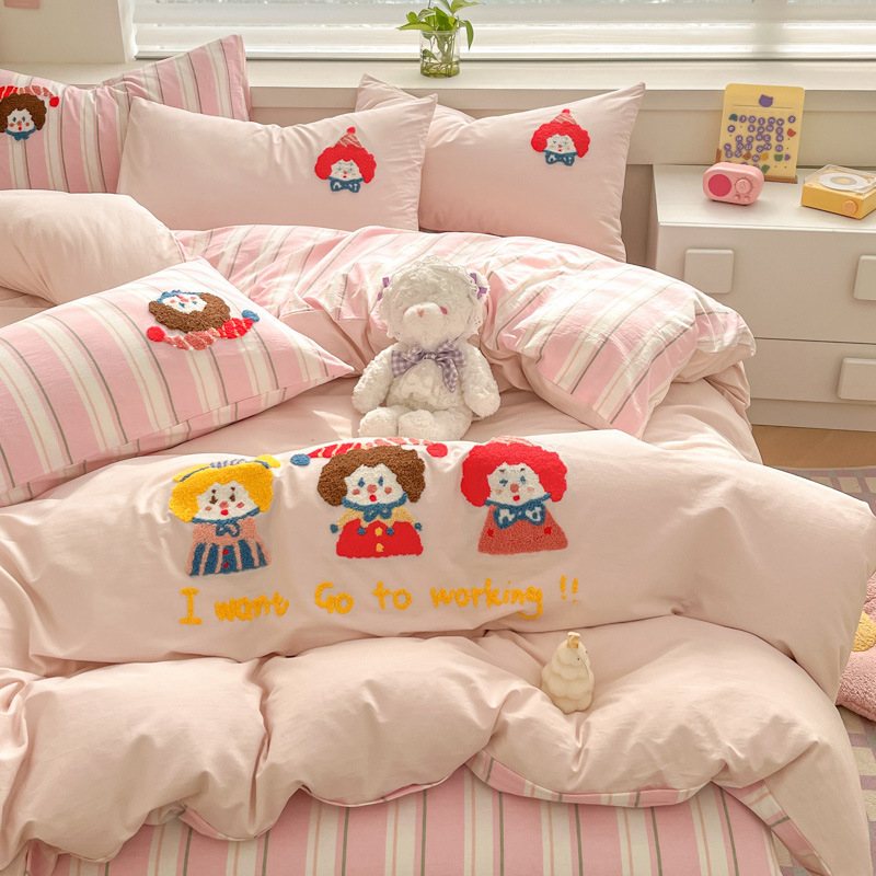 Inswind algodón cama de cuatro piezas set2025 nuevo algodón colcha cubierta sábanas de tres piezas set de cama de cama de cama