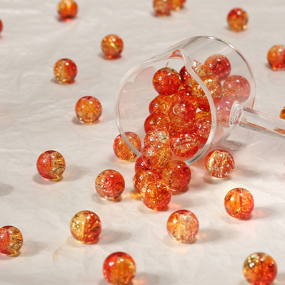 10 ミリメートル [ビッグフィッシュベゴニア] アイスクラック爆発ビーズガラスビーズ手作り diy ブレスレットビーズジュエリーアクセサリー素材