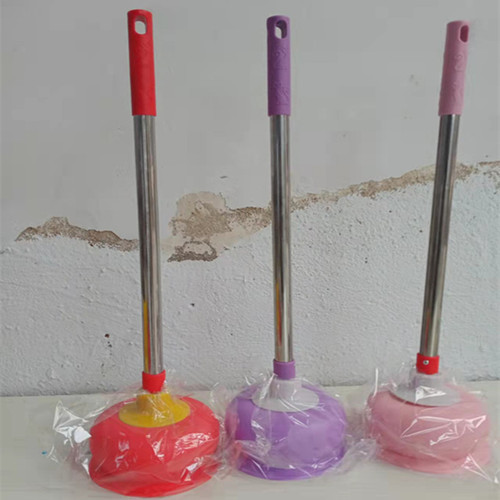 Stainless steel handle toilet leather suction household cleaning equipment vacuum pipe toilet sewer unblocker large quantity and excellent quality