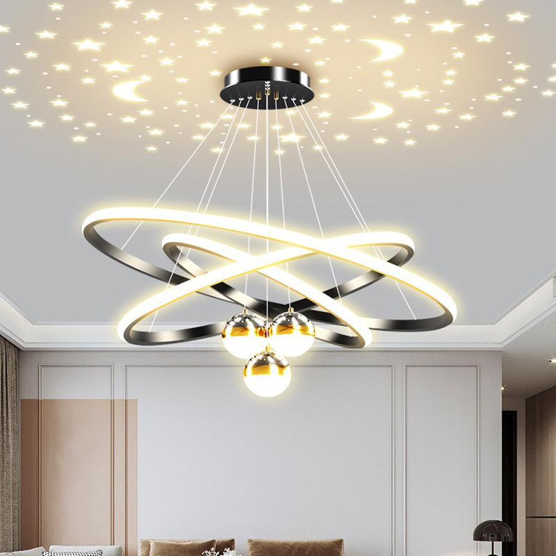 Luz de sala de estar moderna y simple luz de techo LED de espectro completo lámpara de dormitorio lámpara de comedor para toda la casa 2025 nueva lámpara Zhongshan