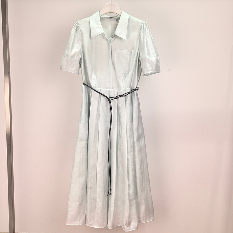 Shopping mall with 2025 summer new fashion temperament shirt POLO collar short sleeve dress 1G4291211