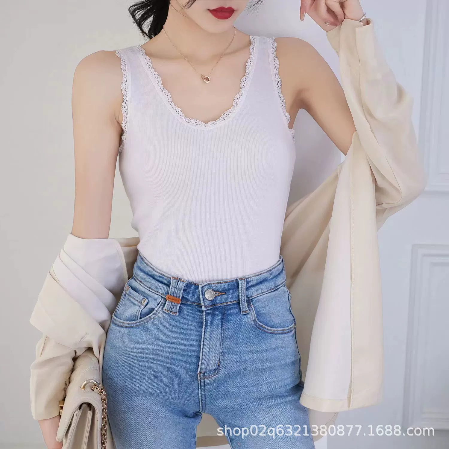 Женская майка Pure Desire, летняя студенческая внутренняя одежда, верхняя одежда, красивая спина, кружевной край, большой размер, тонкий топ, женский модный топ