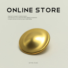 MOSN 小香復古風金屬紐扣蘑菇皮大衣扣子粗花呢外套西服扣裝飾扣